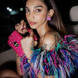 Juhi Godambe in Colour Candy Stud Earrings