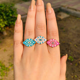 Pop Eye Enamel Rings - Zevar King