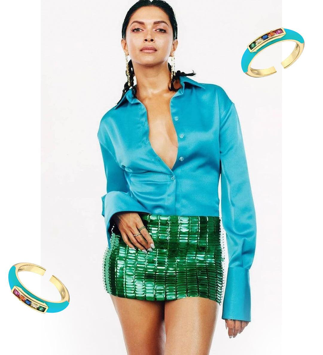 Colour Burst Enamel Thin Rings - Zevar King