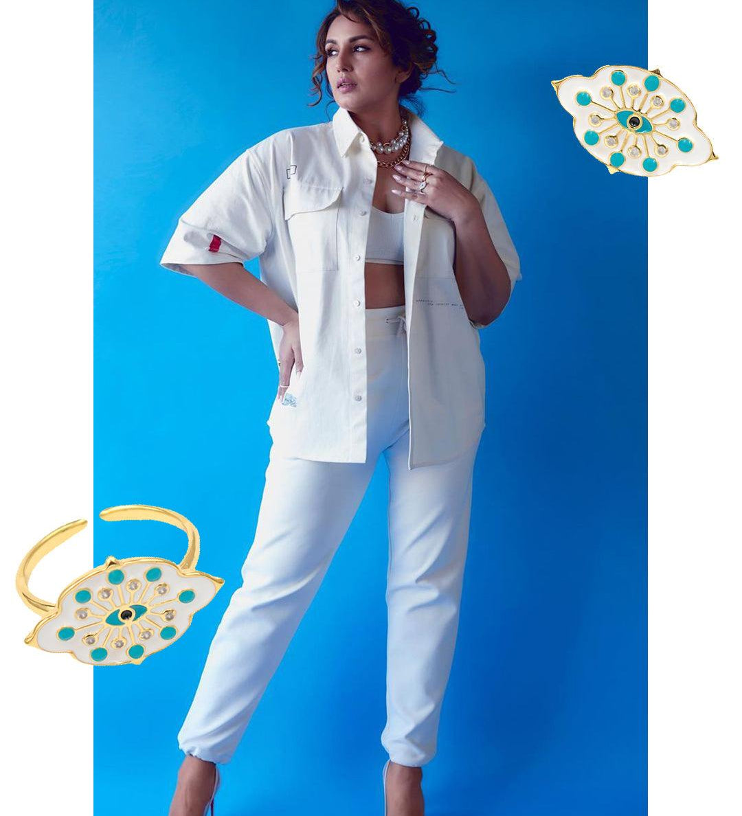 Pop Eye Enamel Rings - Zevar King