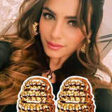 Malaika Arora in La Honeycomb Earrings